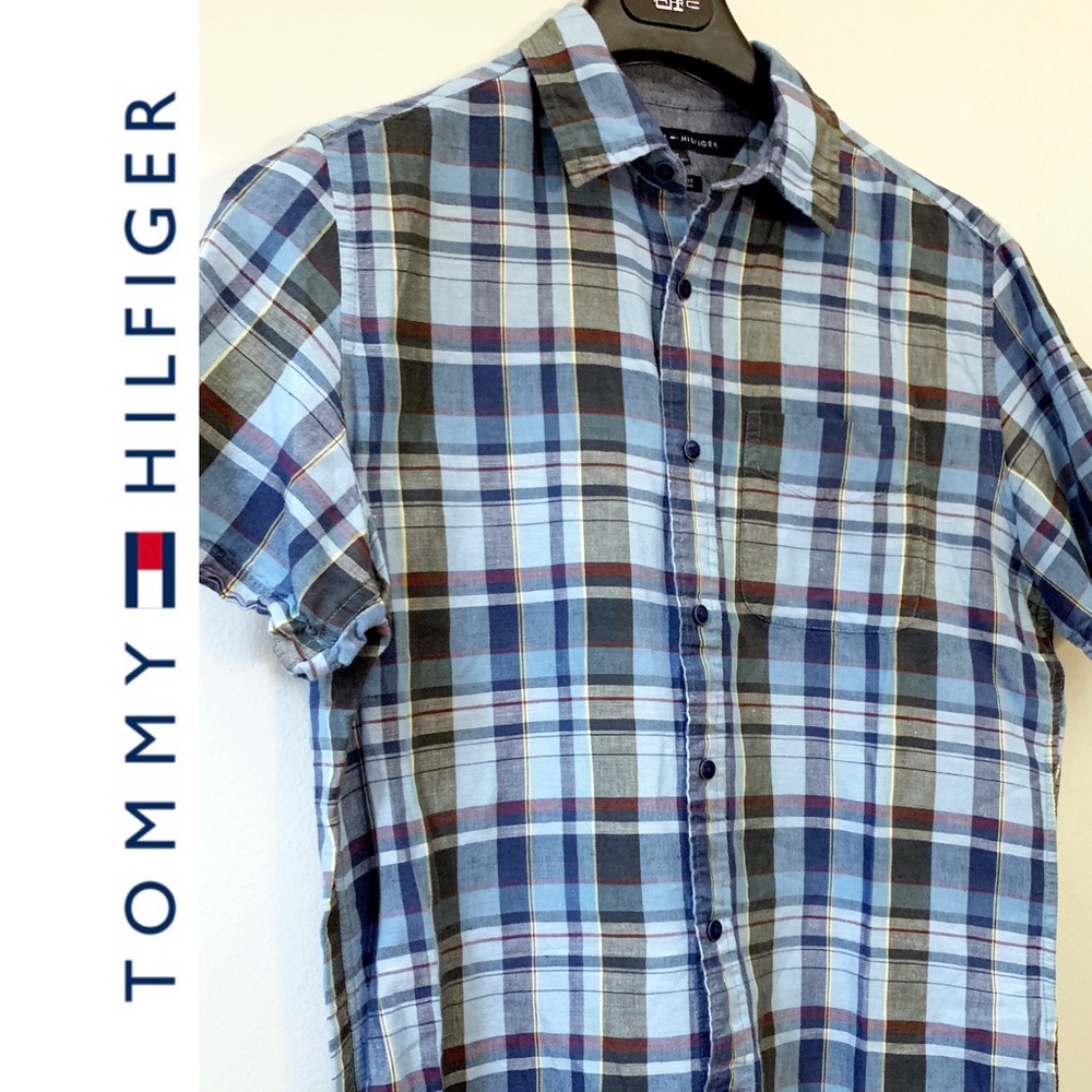 Tommy Hilfiger Short Sleeve Shirt - Blue - Small